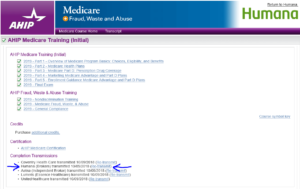 AHIP Certificate Transmittal