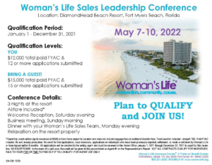 woman's life sales conference 2022