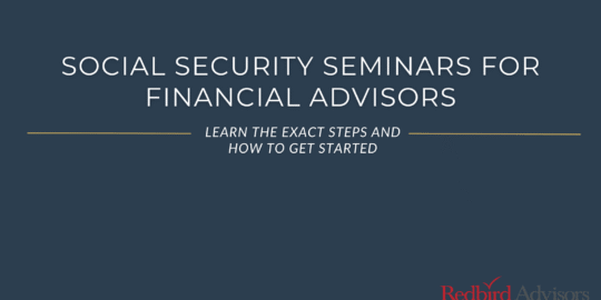 Social security seminars for financial advisors